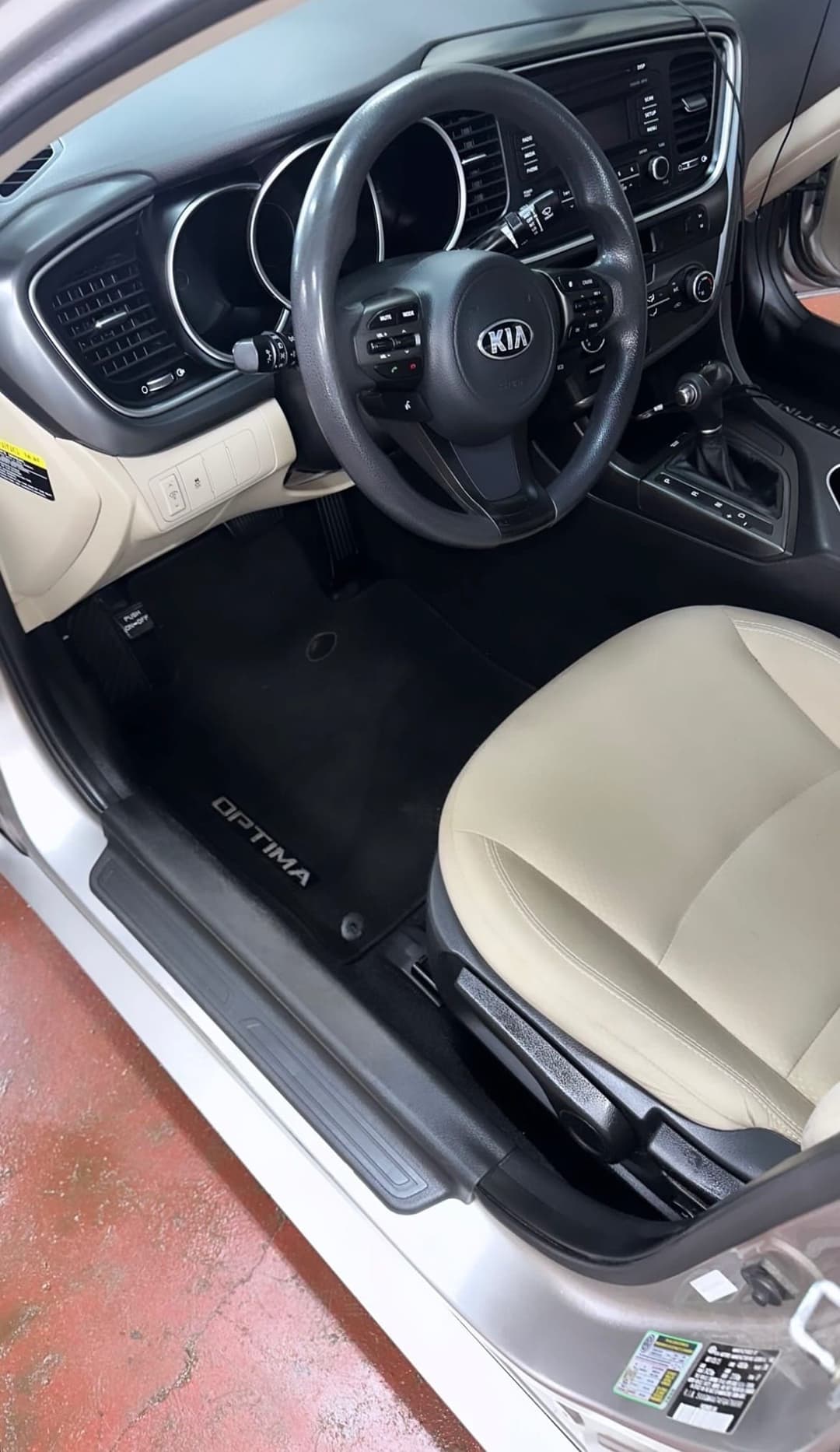 Leather car seat after professional cleaning and conditioning